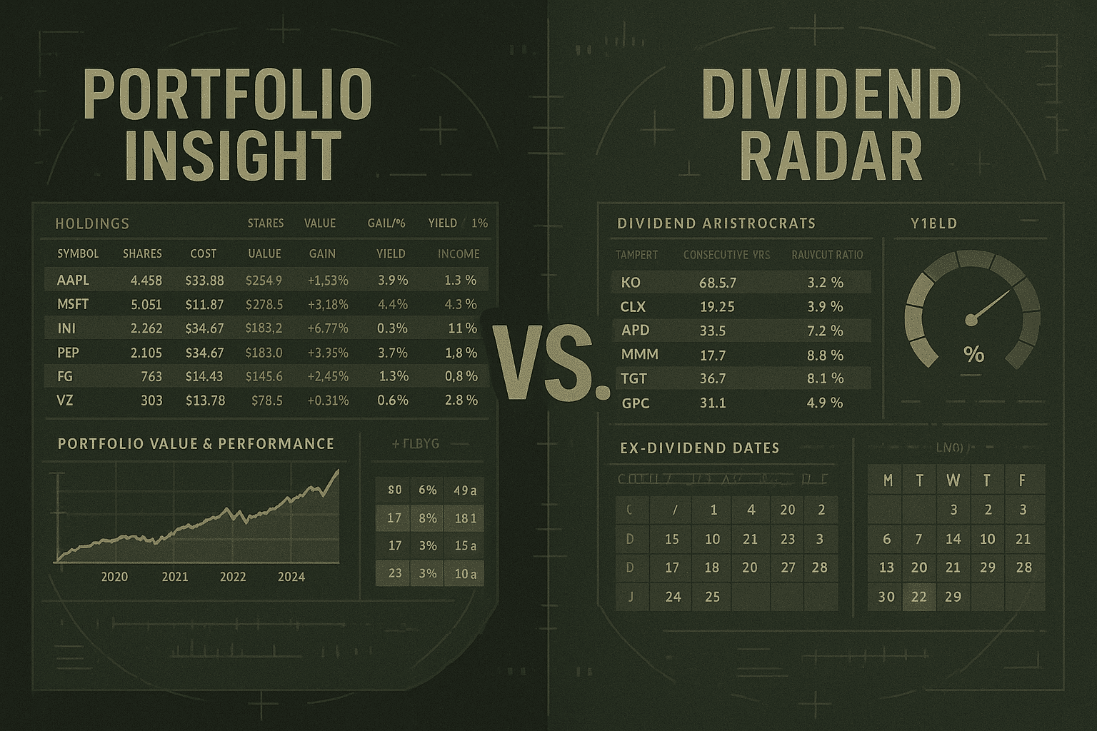 Portfolio Insights vs Dividend Radar comparo