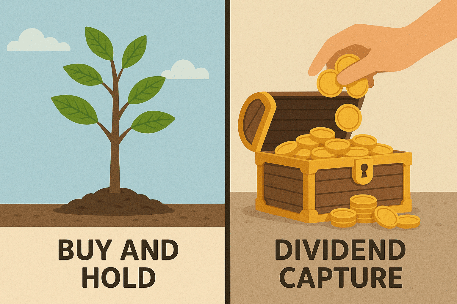 Buy & Hold vs. Dividend Capture: How much time do yu have?