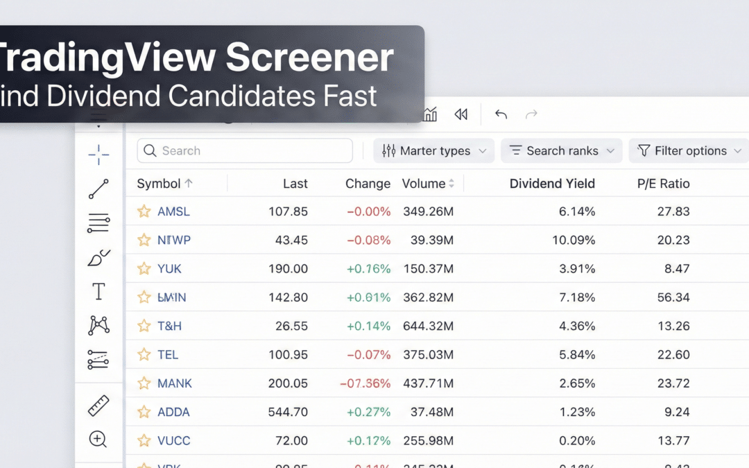 TradingView Screener Review: Find Dividend Candidates Fast