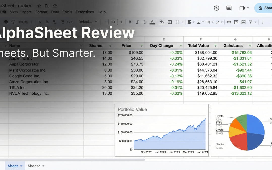 AlphaSheet Review: Google Sheets Portfolio Tracking + Weekly Intelligence Reports