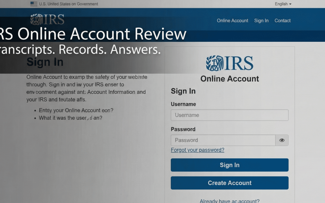 IRS Online Account Review: Transcripts, Records, and “What Does the IRS Think I Owe?”