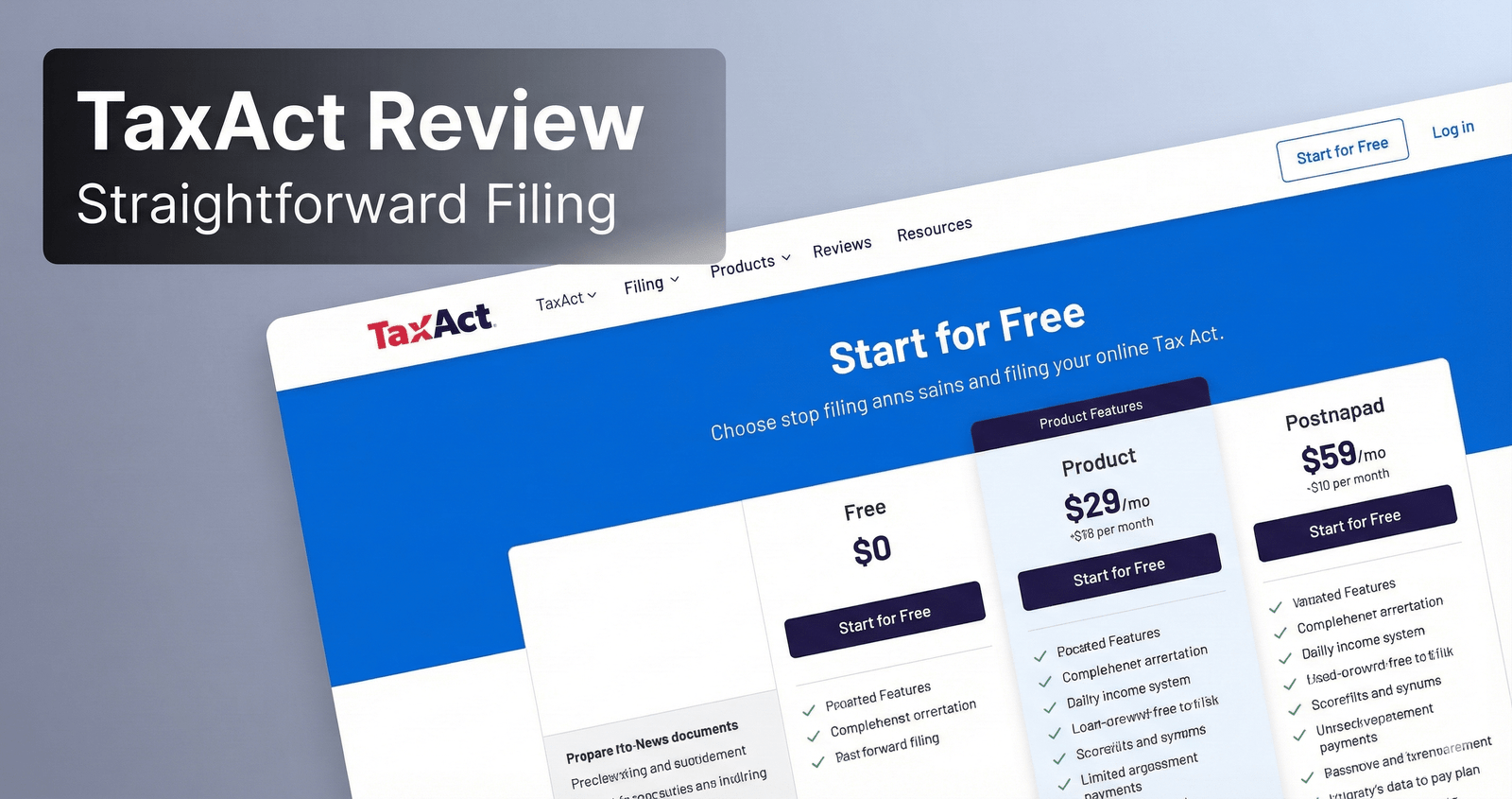 TaxAct Review online tax filing interface