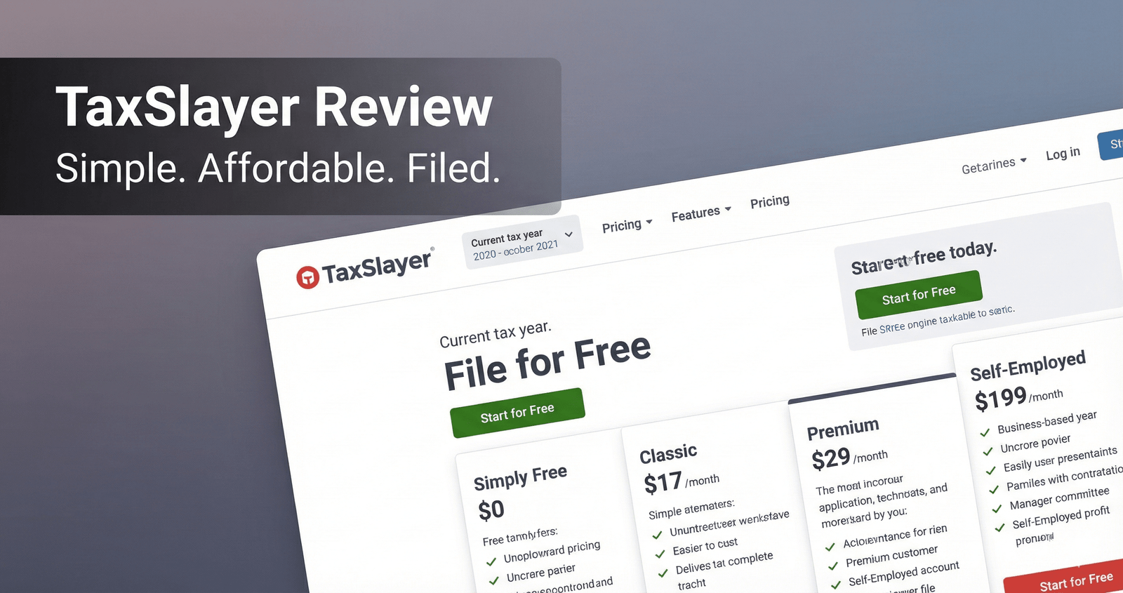 TaxSlayer Review online tax filing interface